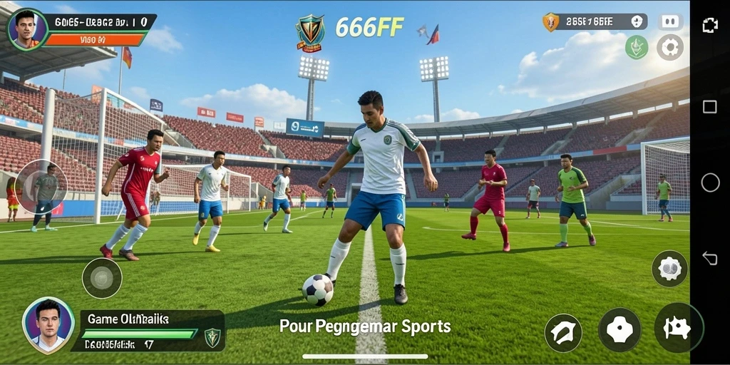 Tampilan gameplay <strong>666FF</strong> yang menampilkan aksi olahraga seru.
