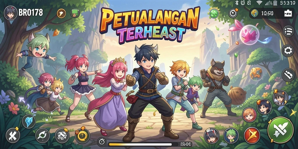 Screenshot BRO178 menampilkan aksi seru dan karakter Anime yang menarik.