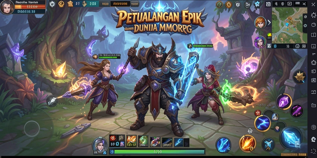 Gameplay menarik F08 dengan beragam aksi di dunia MMORPG.