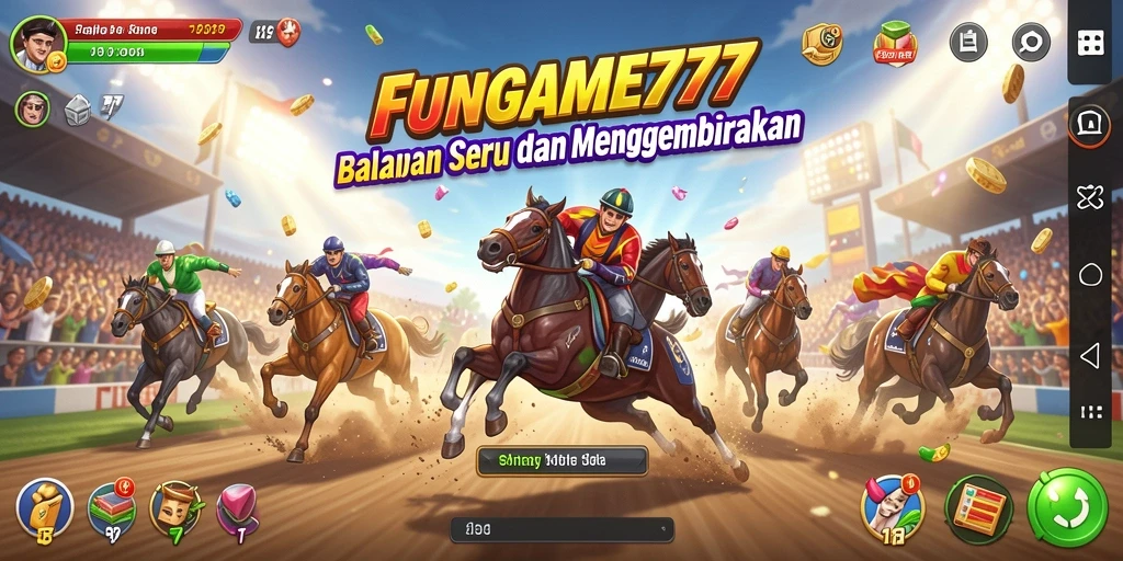Gameplay balapan seru dan mendebarkan di FUNGAME777.