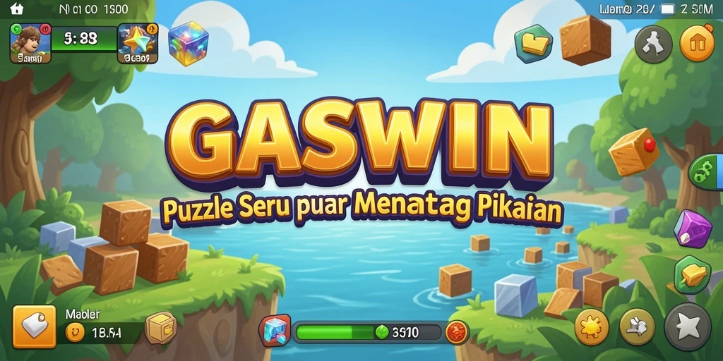Screenshot GASWIN menampilkan gameplay puzzle yang menarik dan menantang.