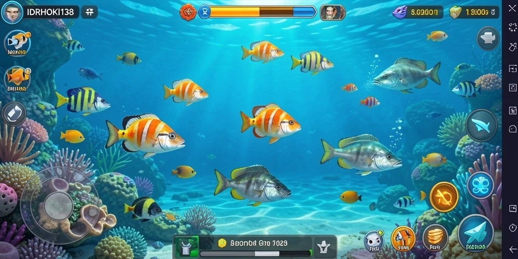 Screenshot menampilkan gameplay mendebarkan Tembak Ikan.