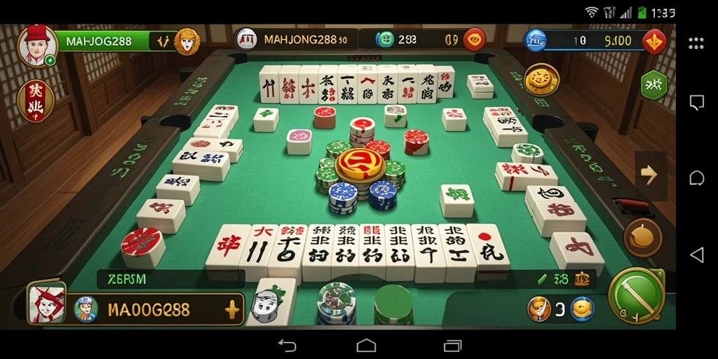 Screenshot utama MAHJONG288 memperlihatkan antarmuka aplikasi yang sederhana dan fungsional.
