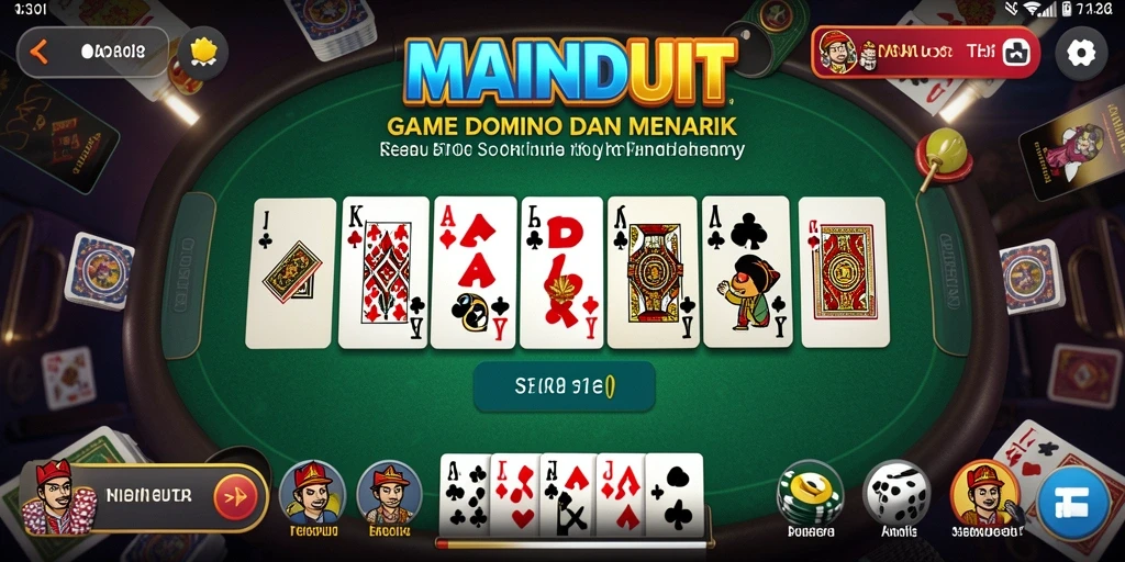 Tampilan gameplay MAINDUIT yang penuh warna dan menarik.