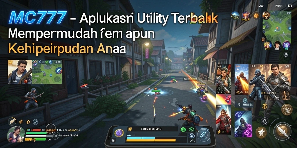 Screenshot menunjukkan tampilan fitur utama aplikasi Utility MC777.