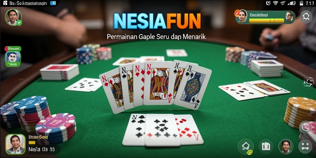 Screenshot gameplay NESIAFUN menunjukkan serunya bermain Gaple.