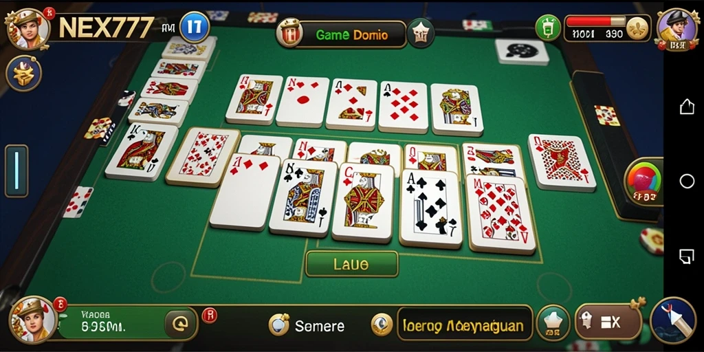 Screenshot gameplay NEX777 menunjukkan keseruan permainan Domino.