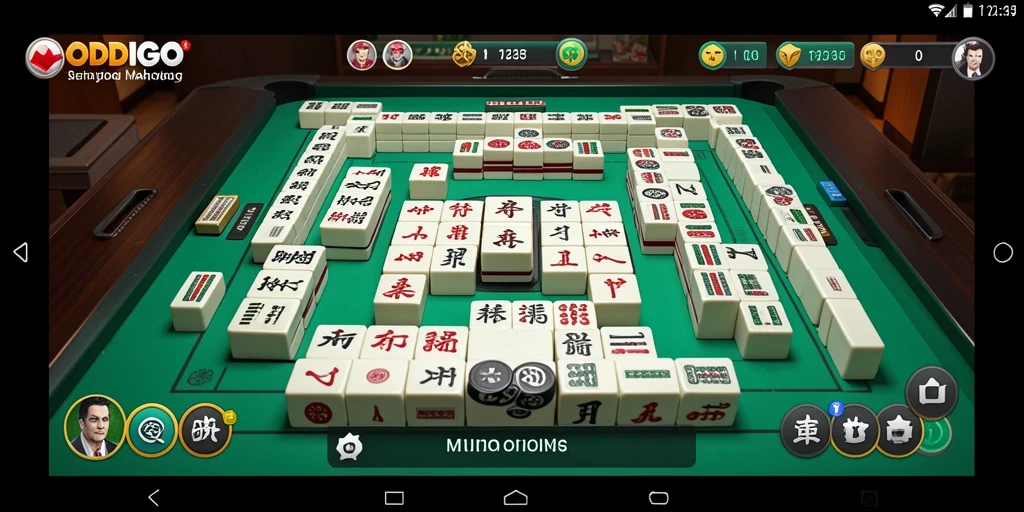 Screenshot dari ODDIGO yang menunjukkan gameplay Mahjong yang menantang dan menarik.