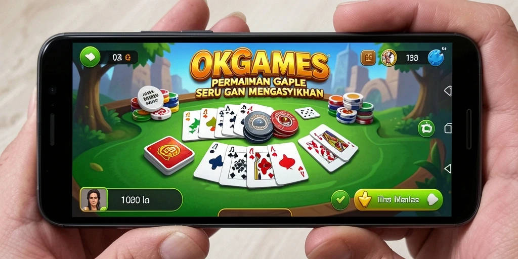 Tampilan gameplay OKGAMES yang seru dan menarik dalam bermain Gaple.