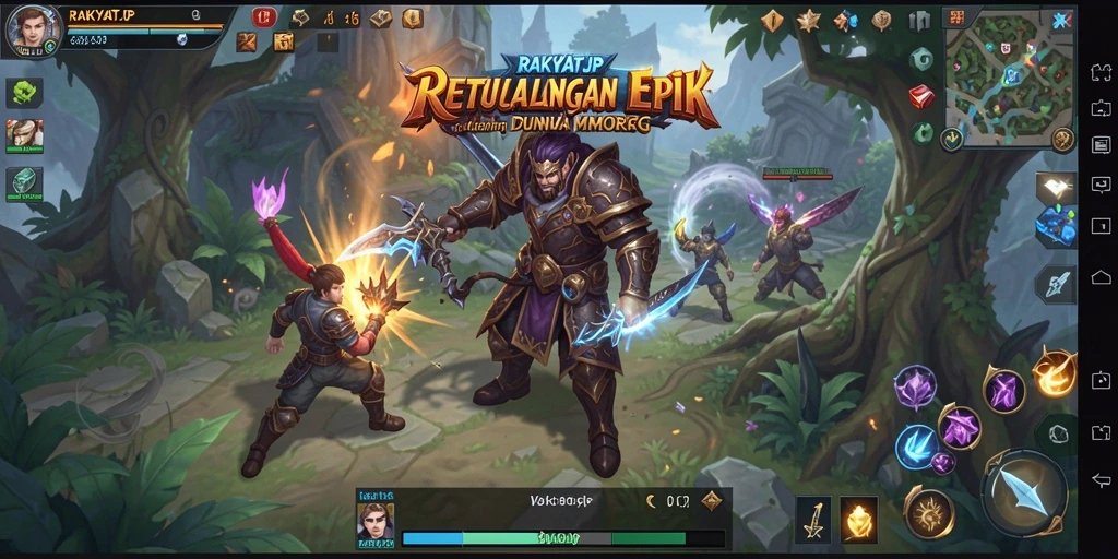 Screenshot gameplay RAKYATJP menunjukkan petualangan seru di dunia MMORPG.