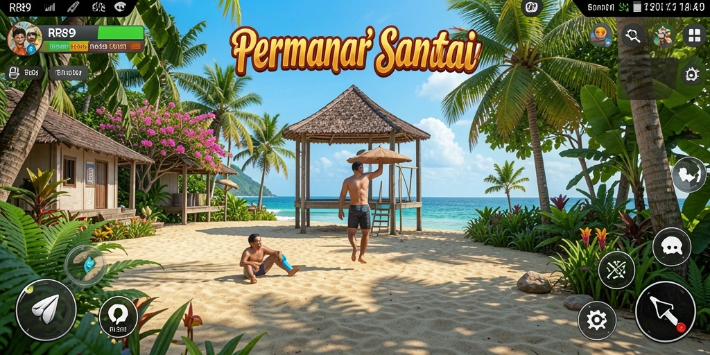 Tampilan gameplay RR89 yang penuh warna dan menyenangkan.