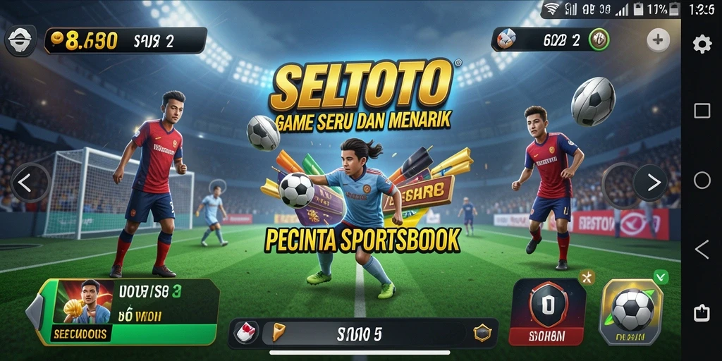 Screenshot gameplay SELTOTO saat taruhan olahraga berlangsung.