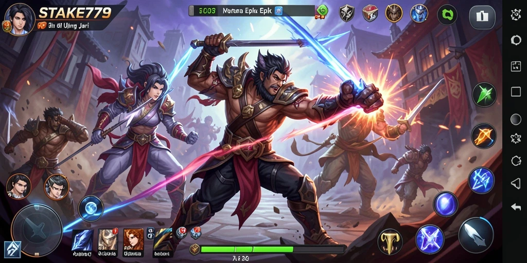 Tampilan gameplay <strong>STAKE779</strong> yang mendebarkan dengan aksi pertarungan yang intens.