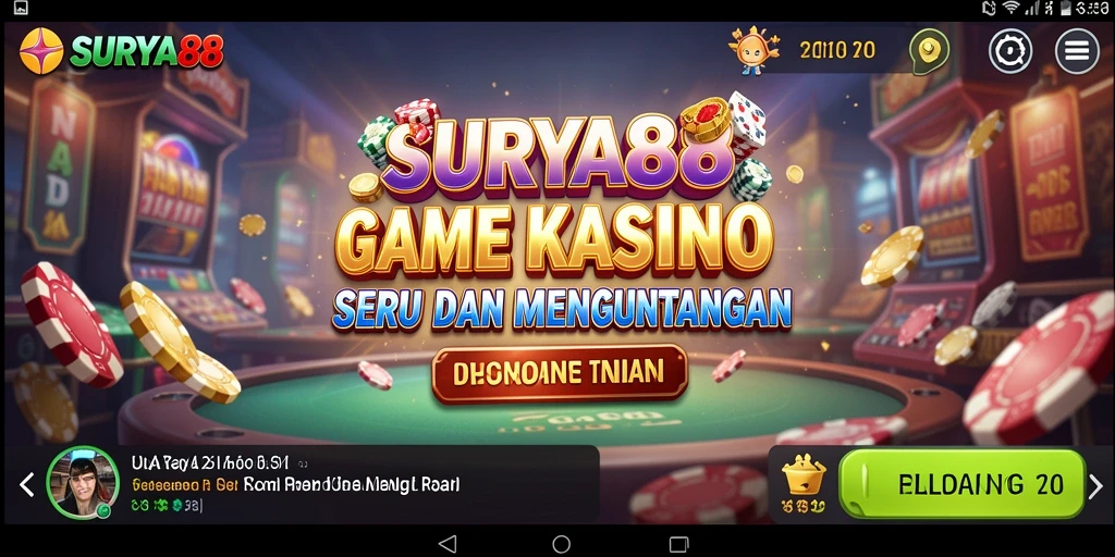 Tampilan gameplay seru di SURYA88 dengan berbagai pilihan permainan kasino.