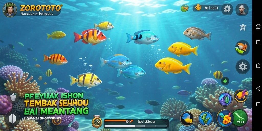Tampilan gameplay Tembak Ikan ZOROTOTO yang seru dan menarik.